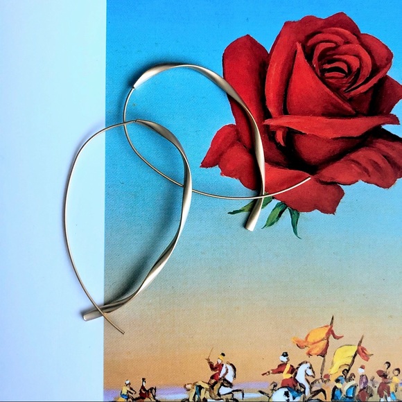 Twisted Hoop Earrings - Picture 2 of 3